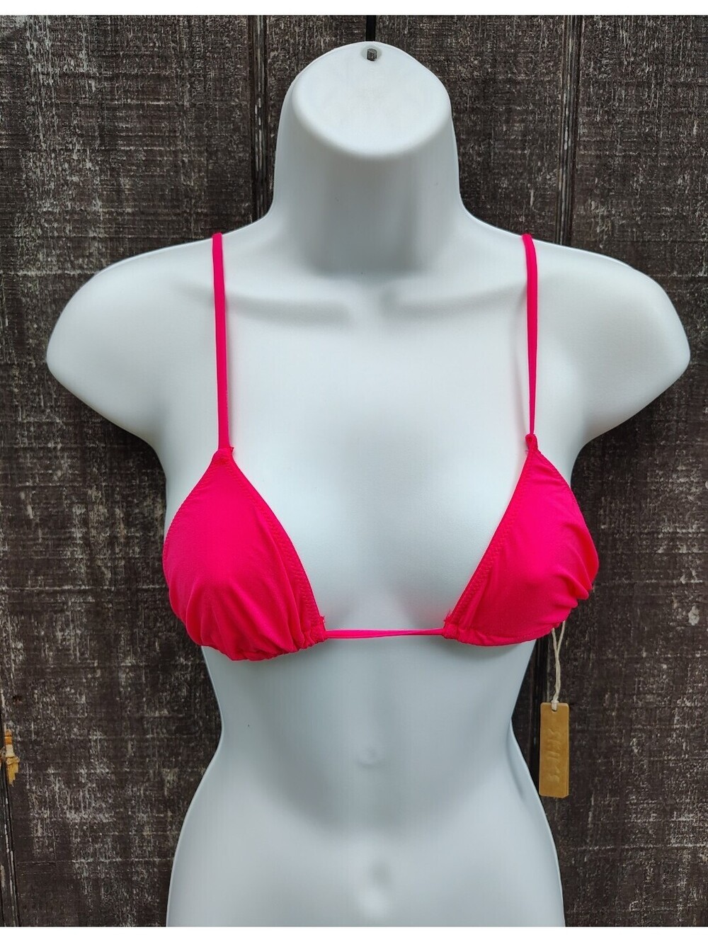 SKIMS Micro Cording String Triangle Neon Pink Bralette